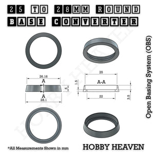 Round Bases Size Converters Round to Round 3d Print Full Range