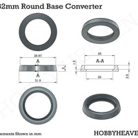 25 to 32mm Round Bases Converters 3d Print