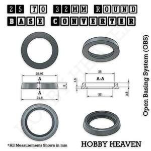 Round Bases Size Converters Round to Round 3d Print Full Range