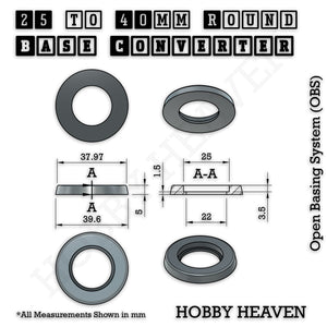 Round Bases Size Converters Round to Round 3d Print Full Range