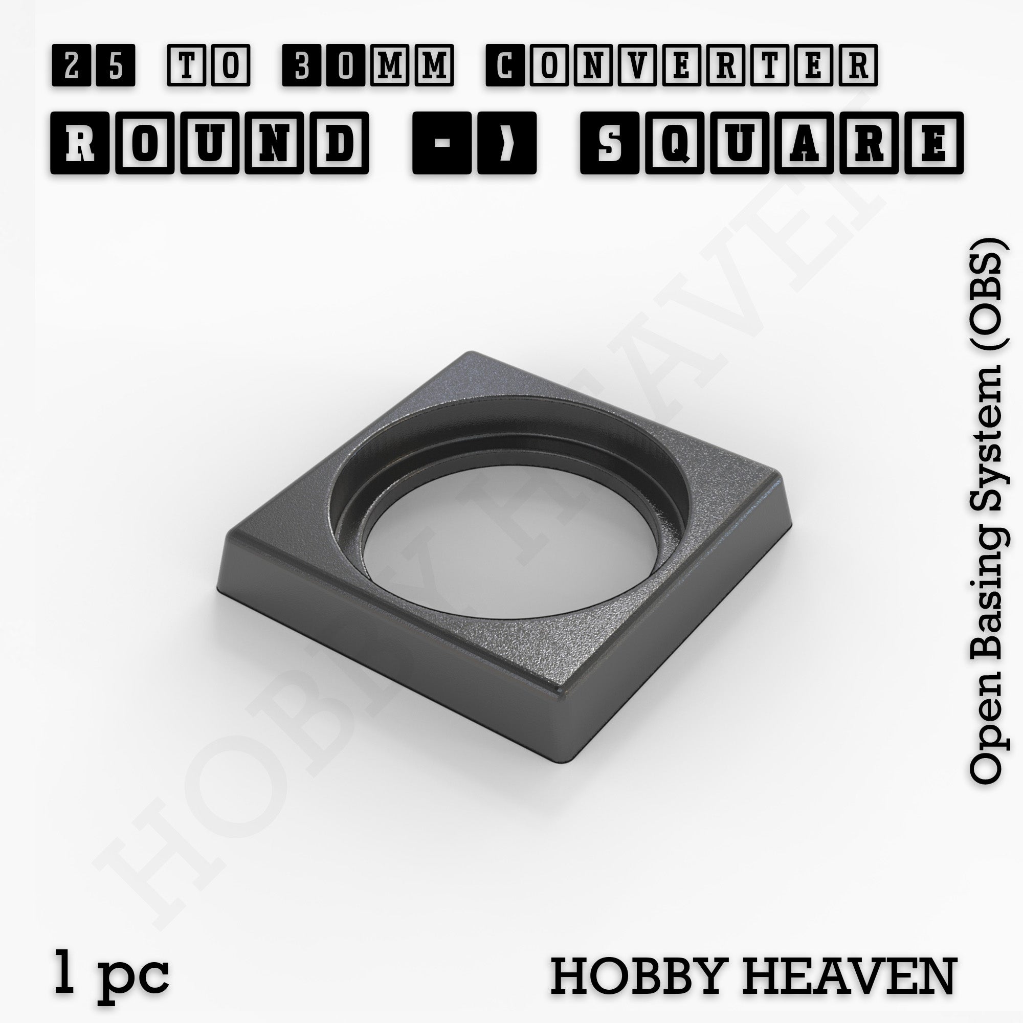 Round to Square Bases Shape and Size Converters 3d Print Full Range