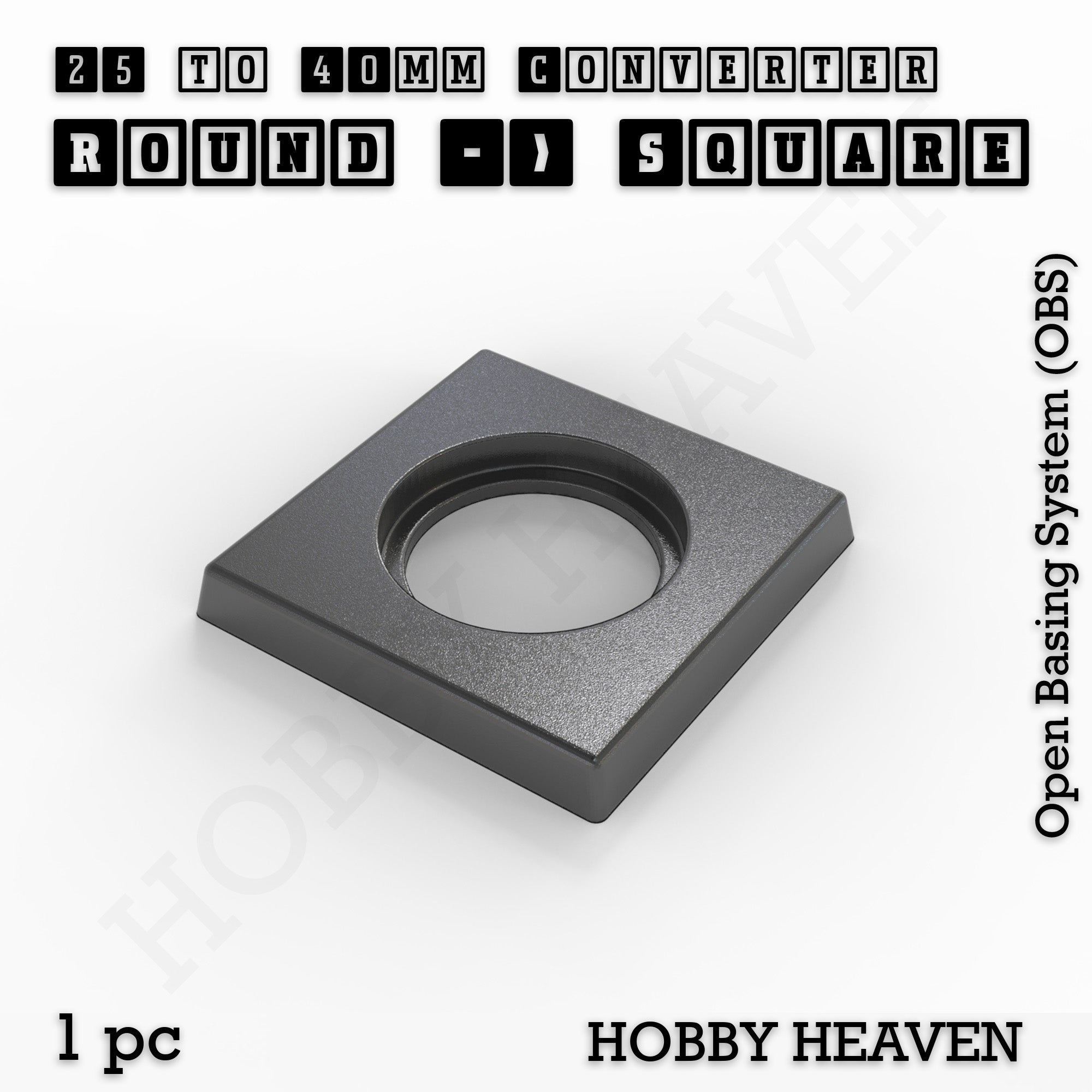 Round to Square Bases Shape and Size Converters 3d Print Full Range