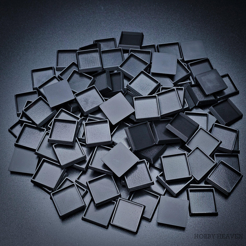 25mm Square Hollow Plastic Bases 3d Print - Hobby Heaven