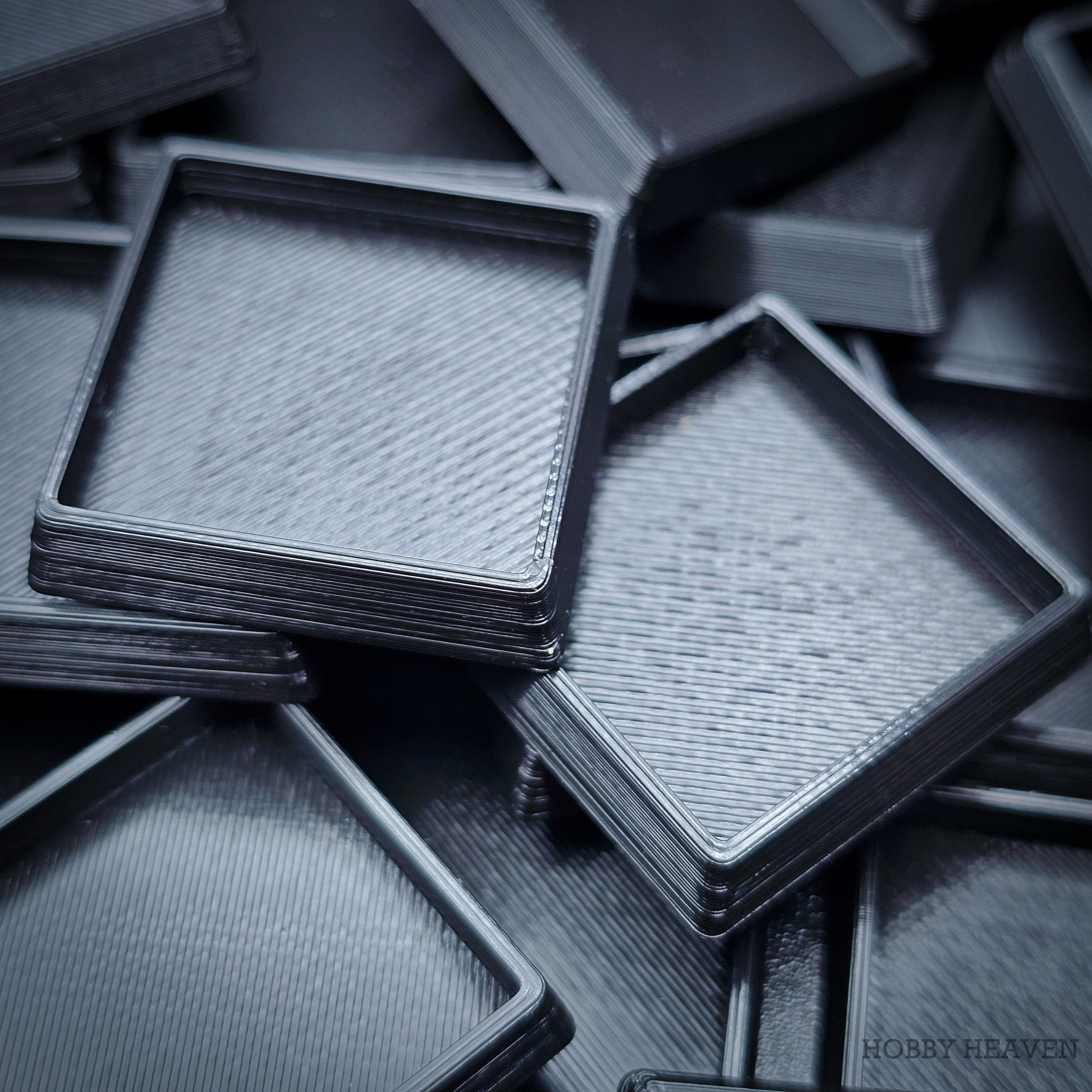 25mm Square Hollow Plastic Bases 3d Print - Hobby Heaven