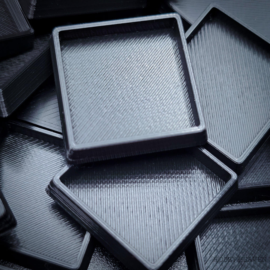 25mm Square Hollow Plastic Bases 3d Print - Hobby Heaven
