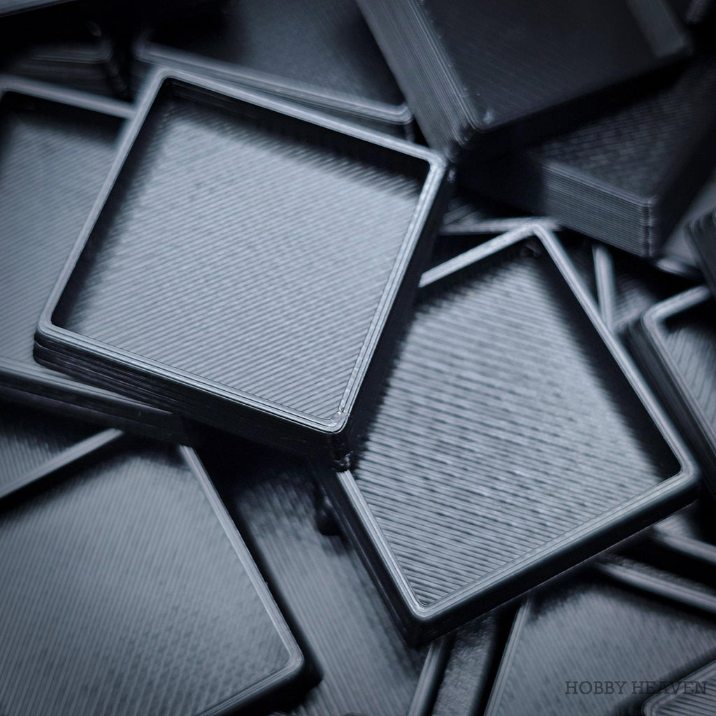 25mm Square Hollow Plastic Bases 3d Print - Hobby Heaven