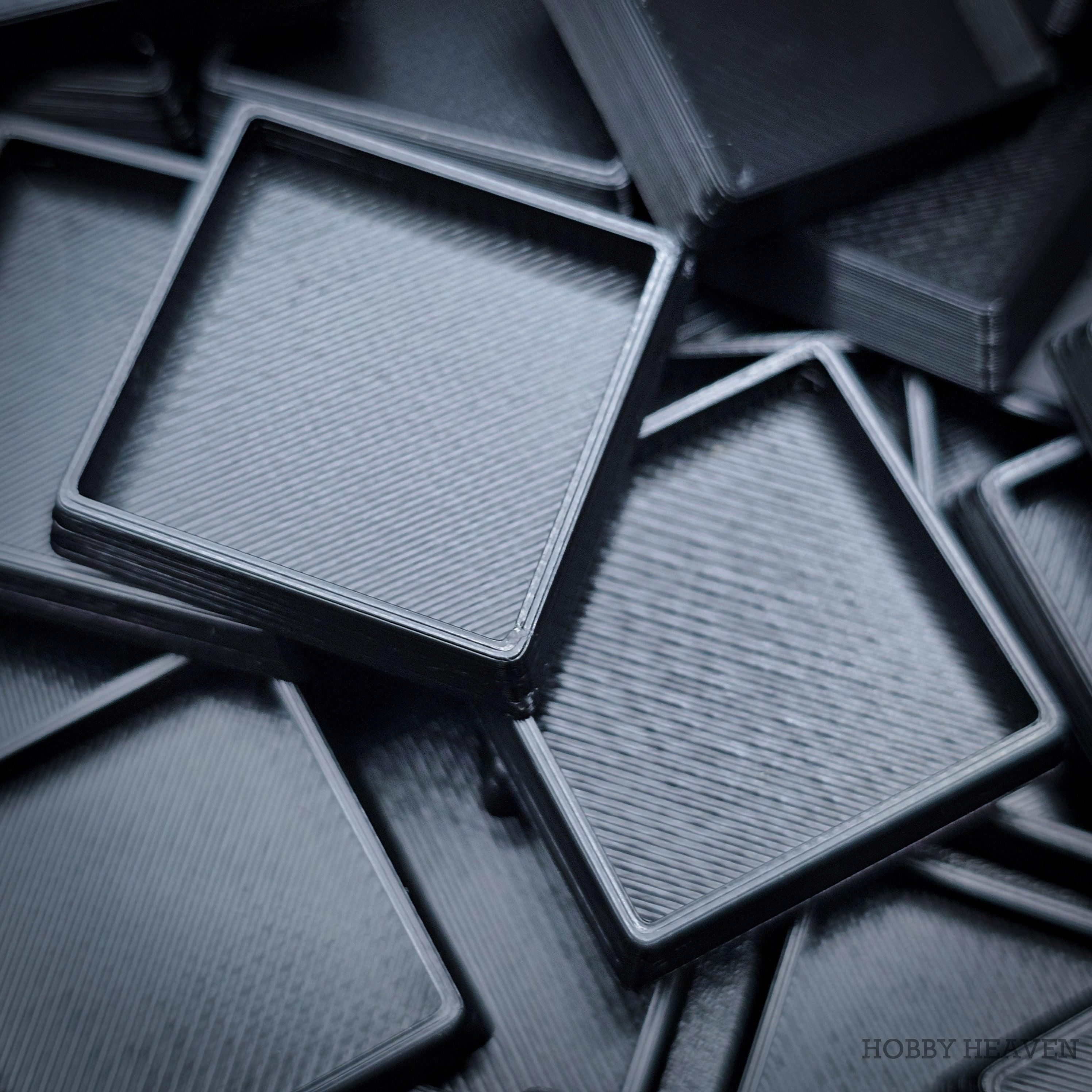 25mm Square Hollow Plastic Bases 3d Print - Hobby Heaven
