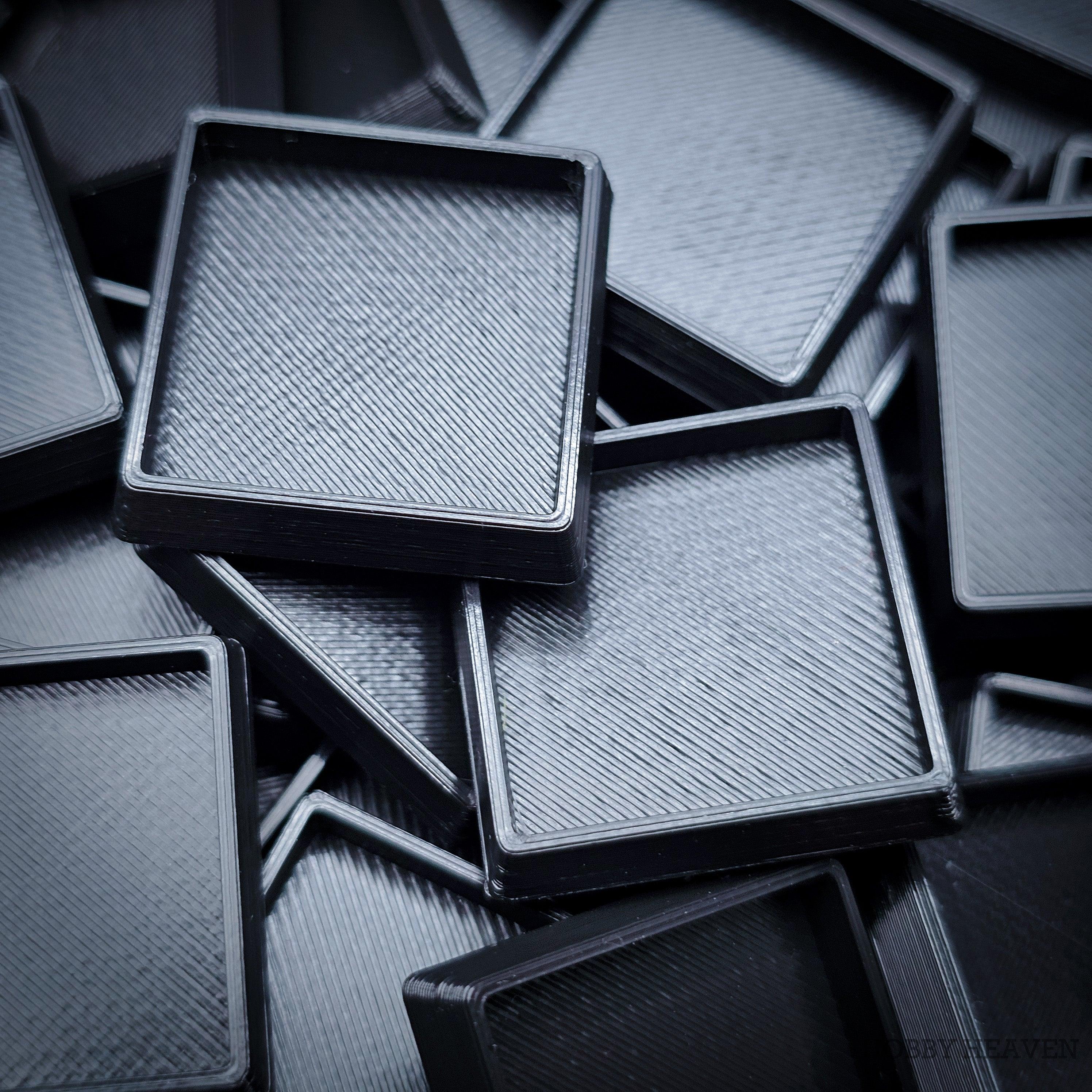 25mm Square Hollow Plastic Bases 3d Print - Hobby Heaven