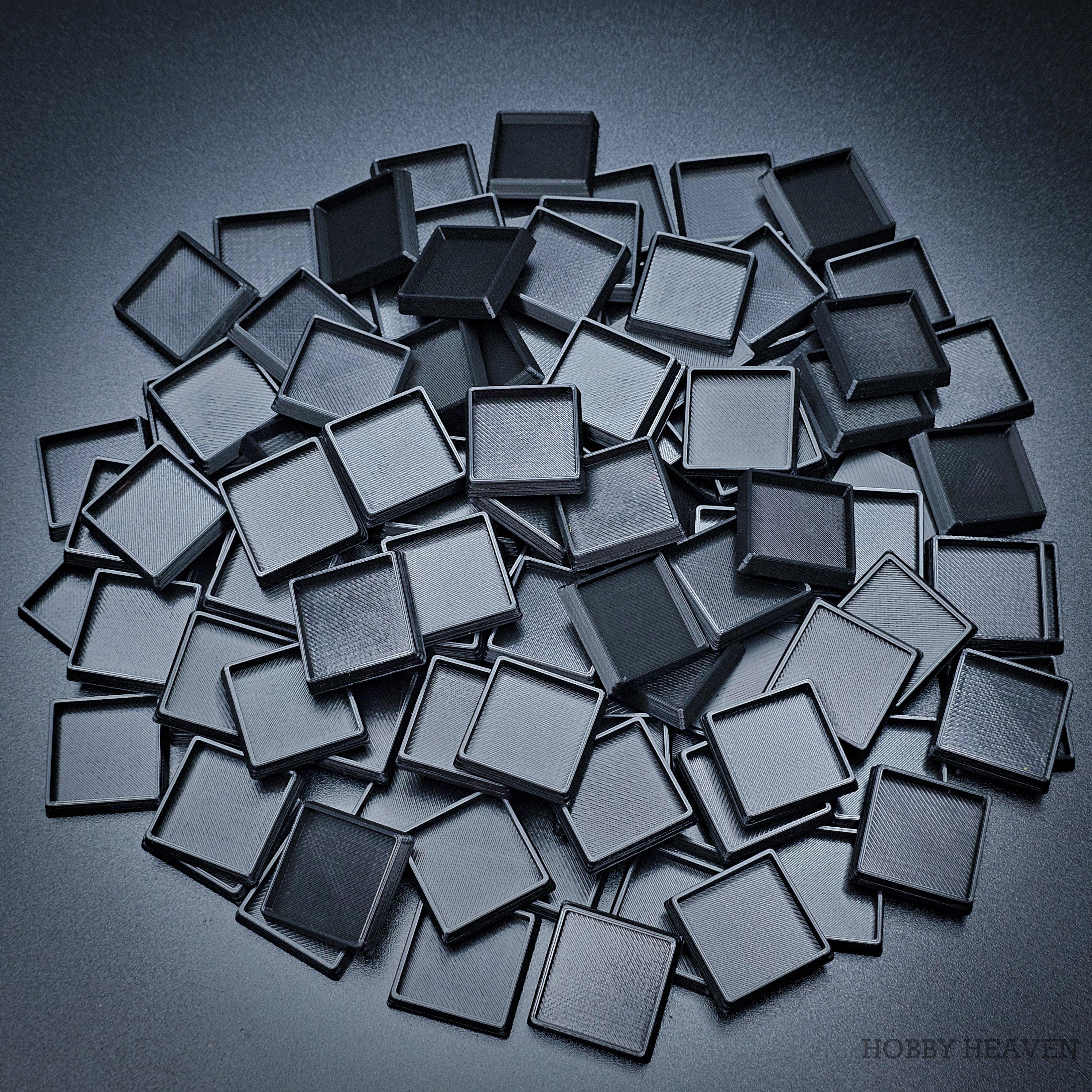 25mm Square Hollow Plastic Bases 3d Print - Hobby Heaven