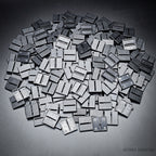 Top-view of 25mm square Parallel slot bases for ToW