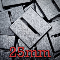 25mm square parallel slotted bases for Warhammer ToW miniatures
