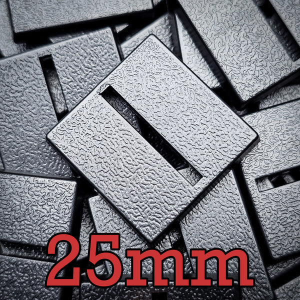 25mm square parallel slotted bases for Warhammer ToW miniatures