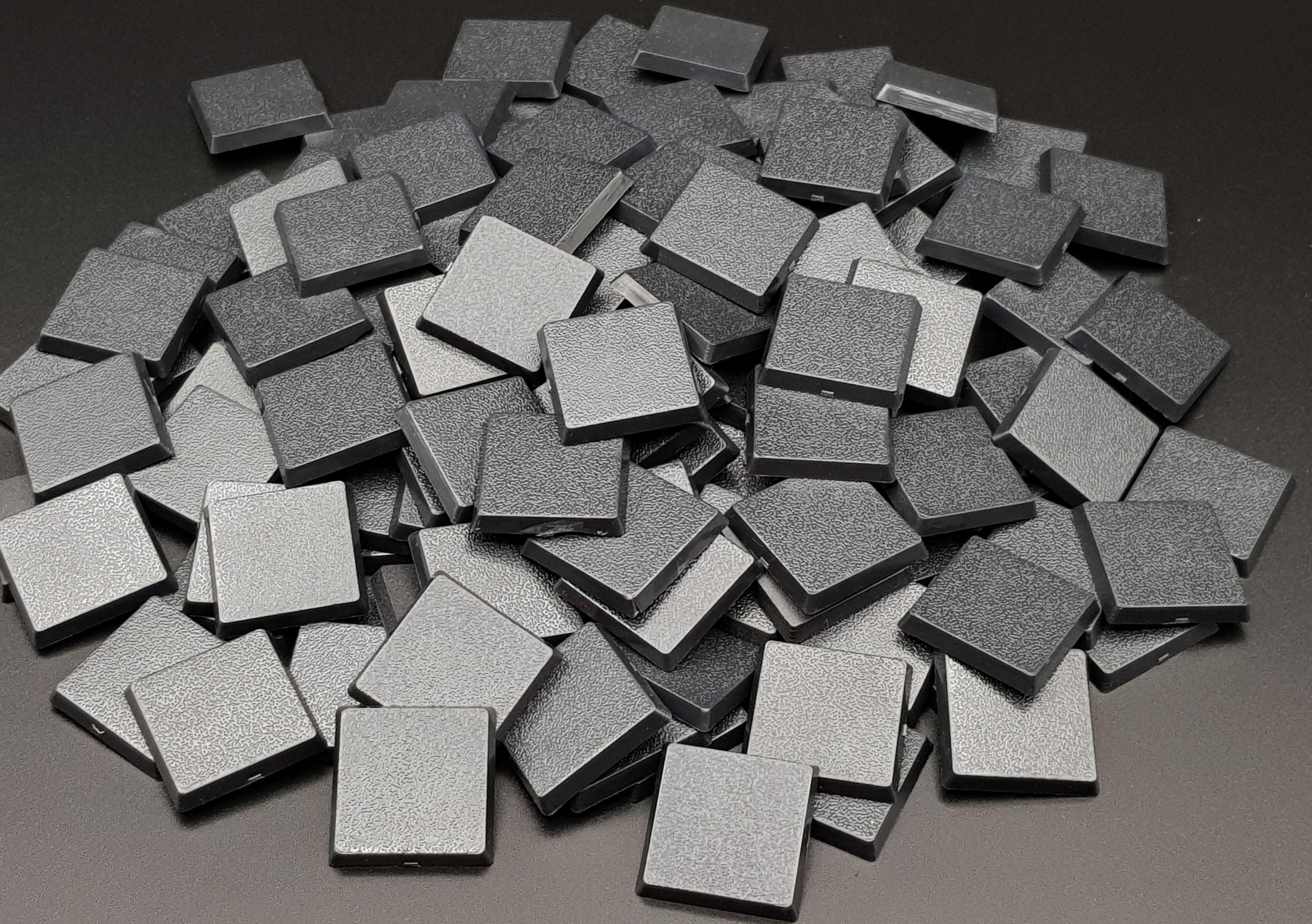 25mm Square Plain Plastic Bases Unbranded - Hobby Heaven