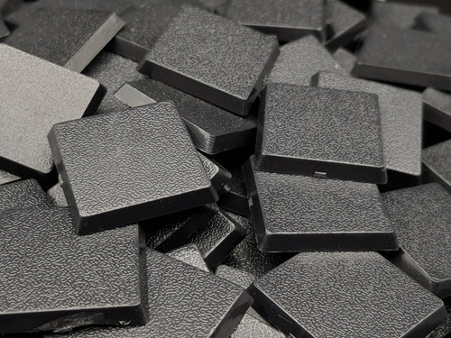 25mm Square Plain Plastic Bases Unbranded - Hobby Heaven