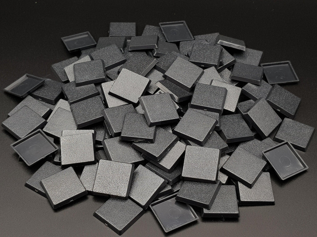 25mm Square Plain Plastic Bases Unbranded - Hobby Heaven