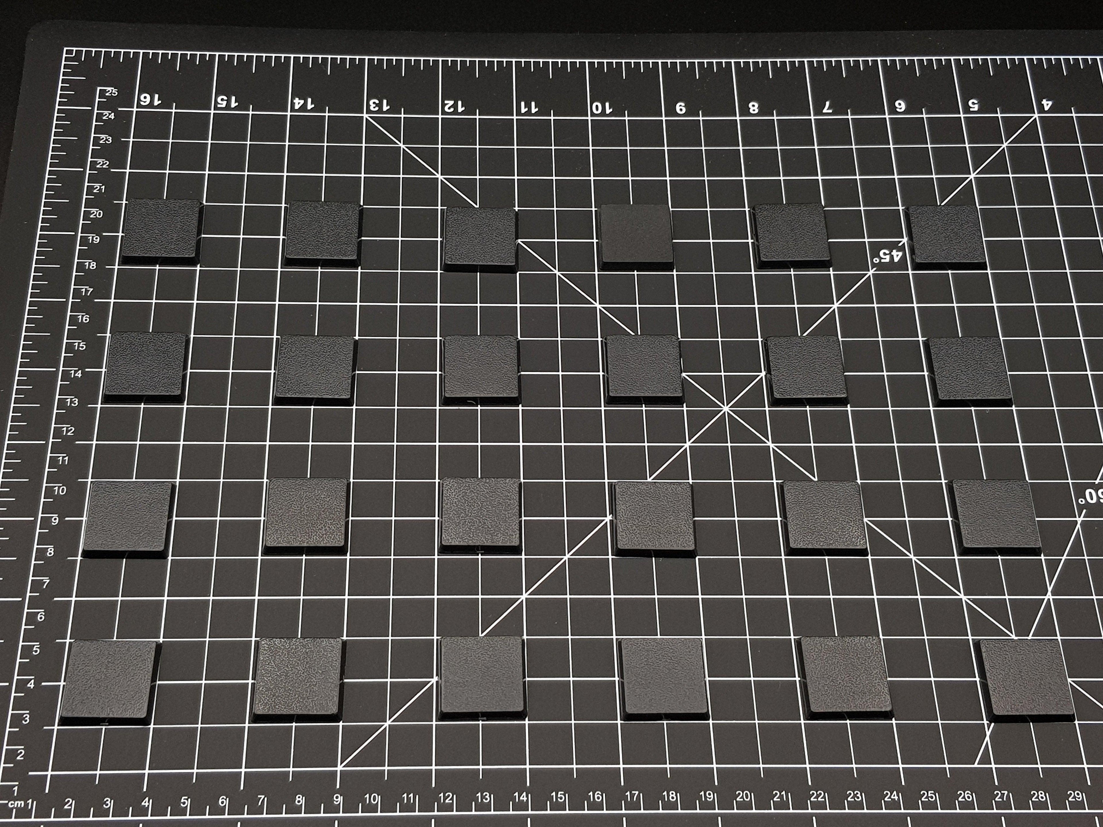25mm Square Plain Plastic Bases Unbranded - Hobby Heaven