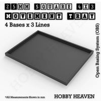 Square and Rectangle Movement Trays for Tabletop Games | Warhammer Compatible | Full Range
