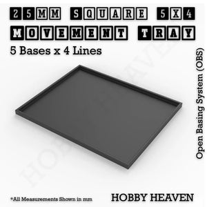 Square and Rectangle Movement Trays for Tabletop Games | Warhammer Compatible | Full Range