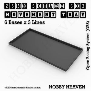 Square and Rectangle Movement Trays for Tabletop Games | Warhammer Compatible | Full Range