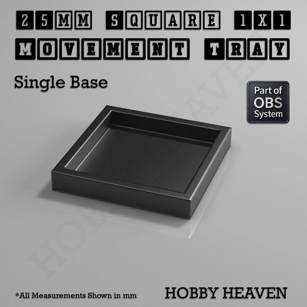 Square Movement Trays | OBS System | 20mm 25mm 30mm 40mm 50mm Bases