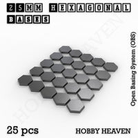 Hexagonal Bases 10mm to 200mm 3d Print Full Range Tabletop Games
