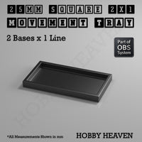 Square Movement Trays | OBS System | 20mm 25mm 30mm 40mm 50mm Bases
