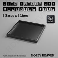 Square Movement Trays | OBS System | 20mm 25mm 30mm 40mm 50mm Bases
