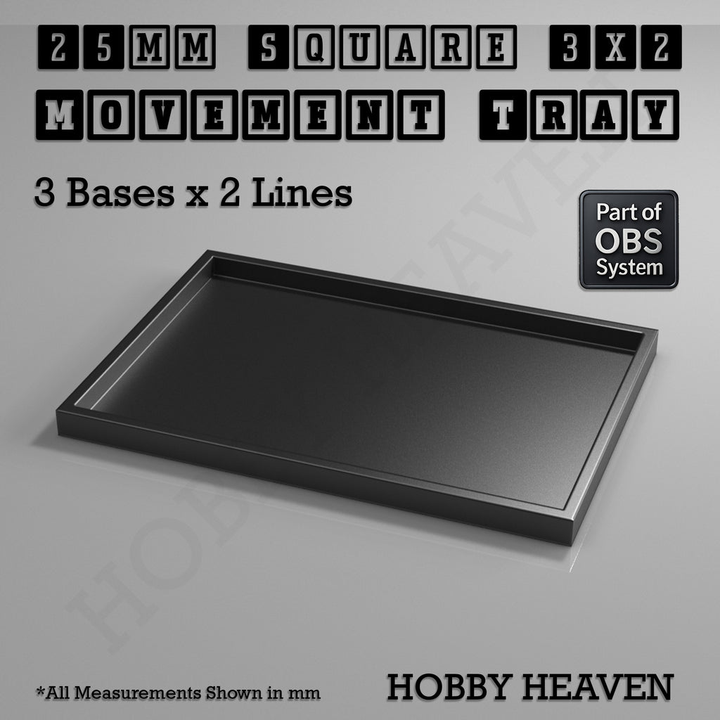 Square Movement Trays | OBS System | 20mm 25mm 30mm 40mm 50mm Bases