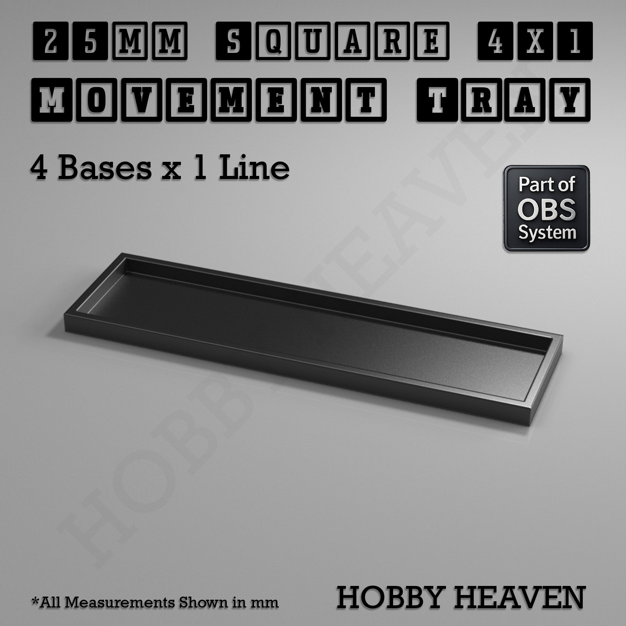 Square Movement Trays | OBS System | 20mm 25mm 30mm 40mm 50mm Bases