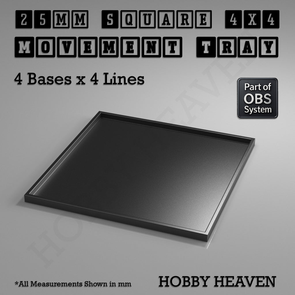 Square Movement Trays | OBS System | 20mm 25mm 30mm 40mm 50mm Bases