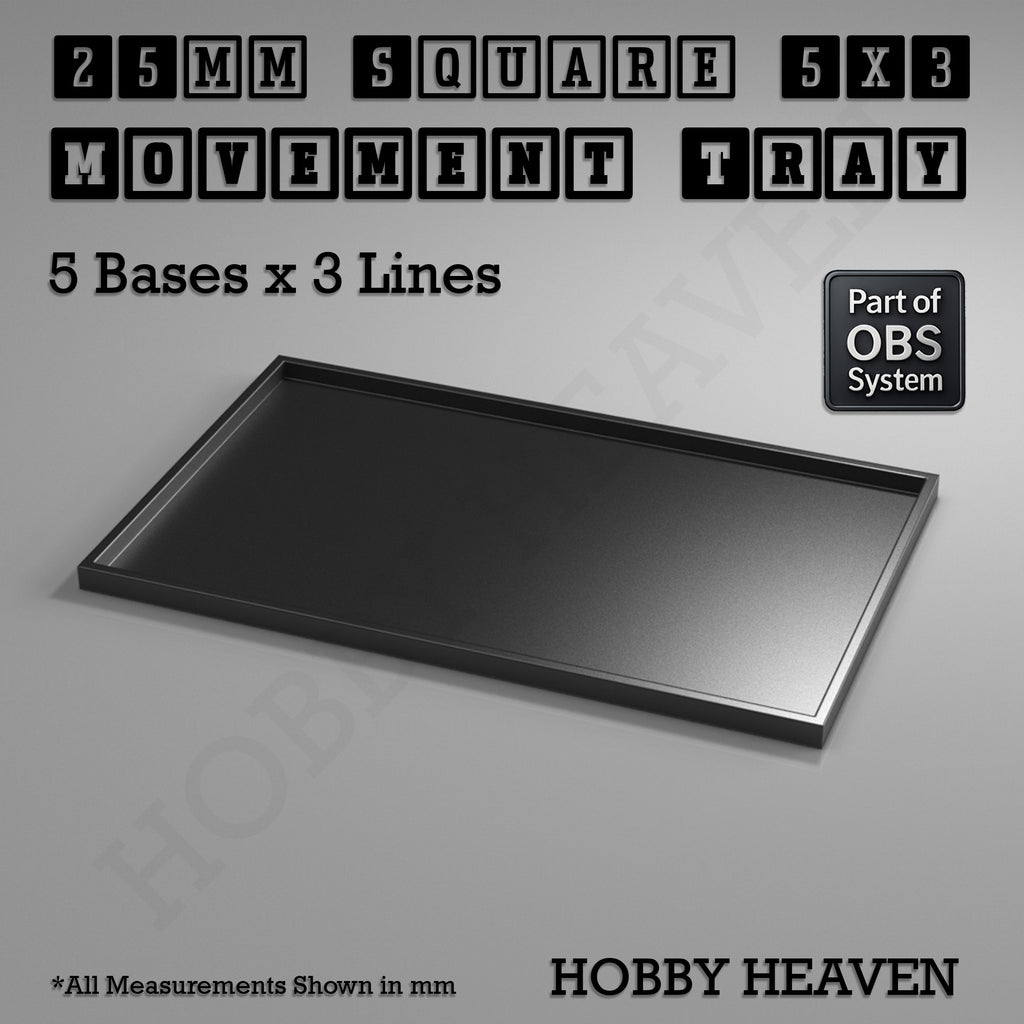 Square Movement Trays | OBS System | 20mm 25mm 30mm 40mm 50mm Bases