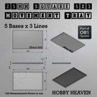 Square Movement Trays | OBS System | 20mm 25mm 30mm 40mm 50mm Bases
