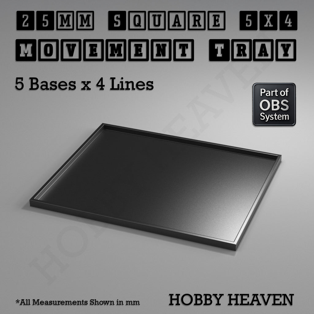 Square Movement Trays | OBS System | 20mm 25mm 30mm 40mm 50mm Bases