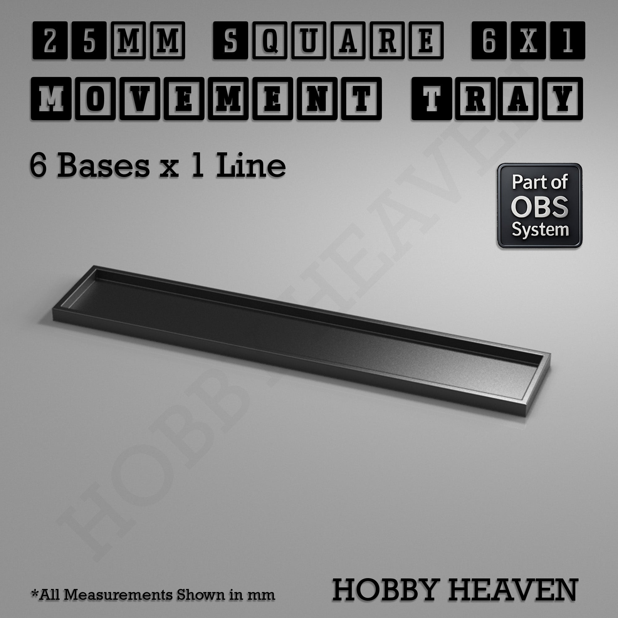Square Movement Trays | OBS System | 20mm 25mm 30mm 40mm 50mm Bases
