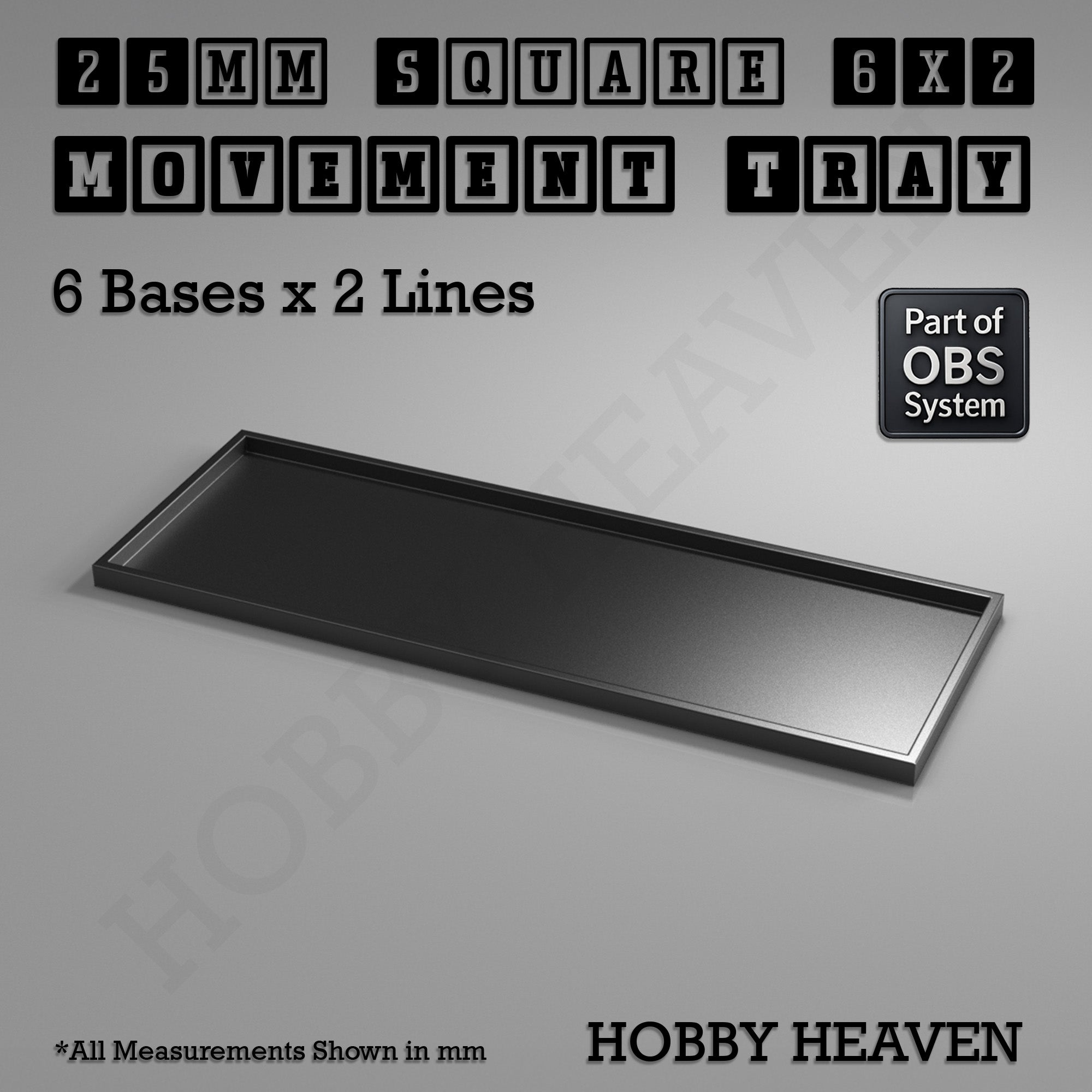 Square Movement Trays | OBS System | 20mm 25mm 30mm 40mm 50mm Bases
