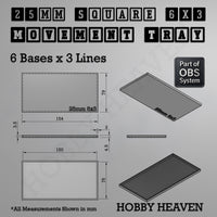 Square Movement Trays | OBS System | 20mm 25mm 30mm 40mm 50mm Bases
