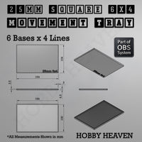 Square Movement Trays | OBS System | 20mm 25mm 30mm 40mm 50mm Bases
