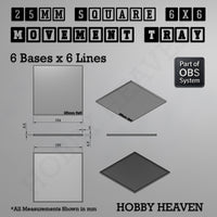 Square Movement Trays | OBS System | 20mm 25mm 30mm 40mm 50mm Bases

