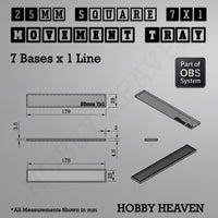 Square Movement Trays | OBS System | 20mm 25mm 30mm 40mm 50mm Bases

