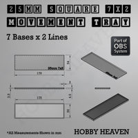 Square Movement Trays | OBS System | 20mm 25mm 30mm 40mm 50mm Bases
