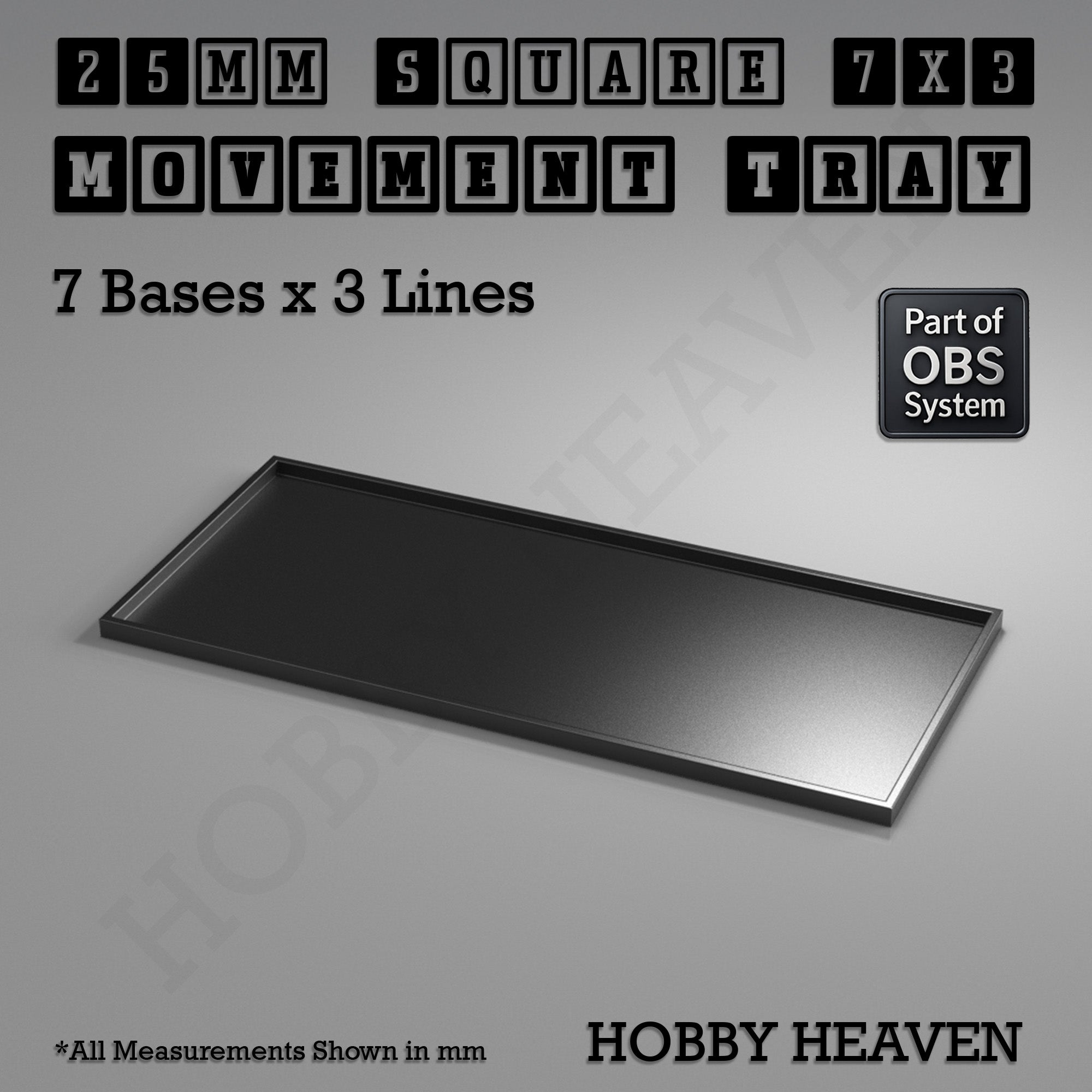 Square Movement Trays | OBS System | 20mm 25mm 30mm 40mm 50mm Bases