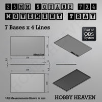 Square Movement Trays | OBS System | 20mm 25mm 30mm 40mm 50mm Bases
