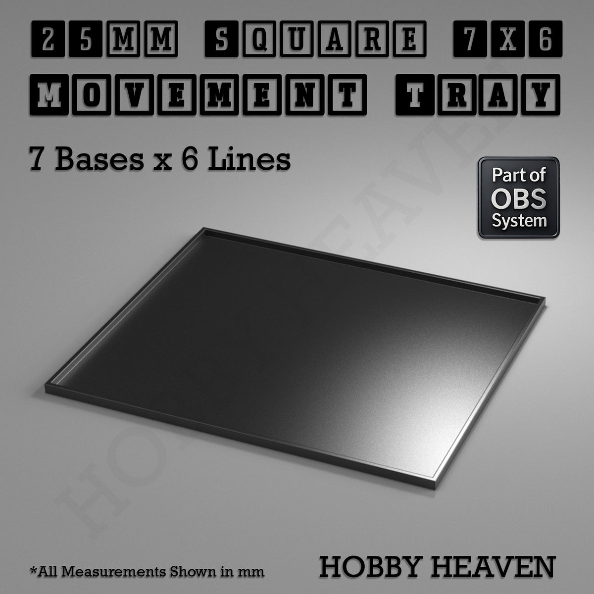 Square Movement Trays | OBS System | 20mm 25mm 30mm 40mm 50mm Bases