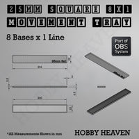 Square Movement Trays | OBS System | 20mm 25mm 30mm 40mm 50mm Bases
