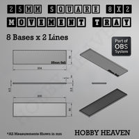 Square Movement Trays | OBS System | 20mm 25mm 30mm 40mm 50mm Bases