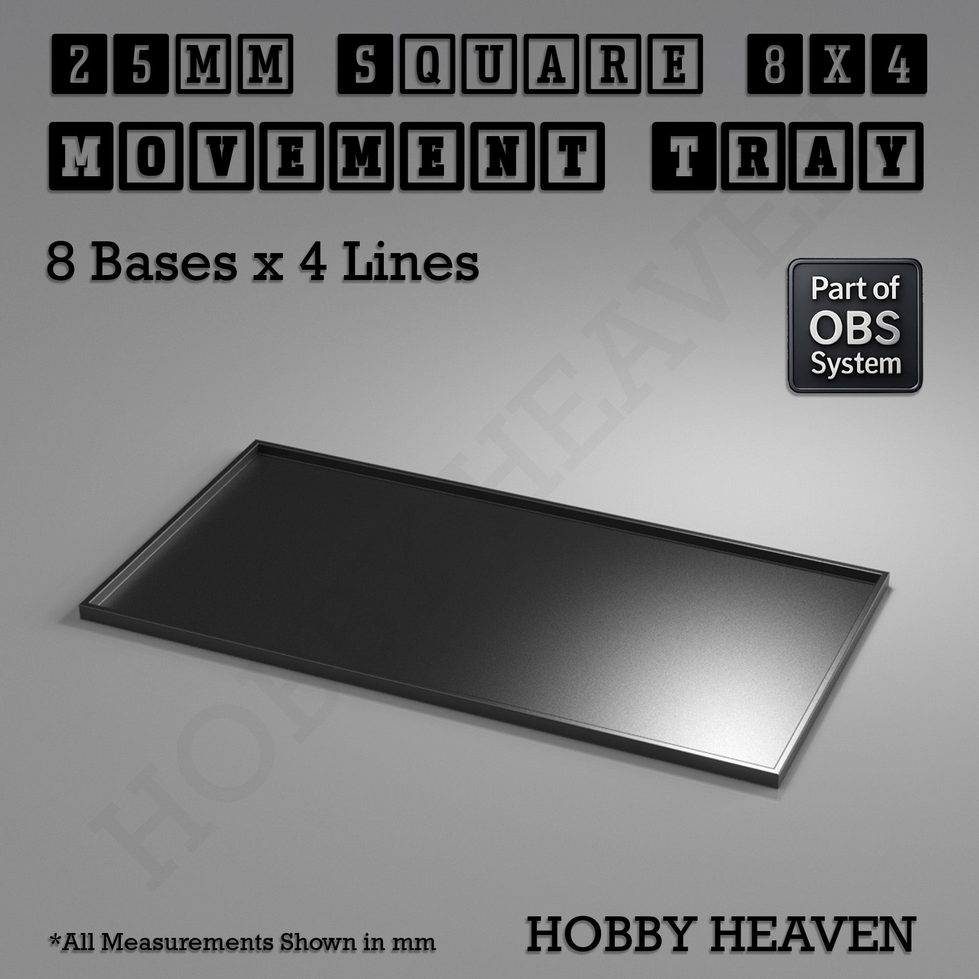 Square Movement Trays | OBS System | 20mm 25mm 30mm 40mm 50mm Bases