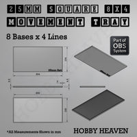 Square Movement Trays | OBS System | 20mm 25mm 30mm 40mm 50mm Bases
