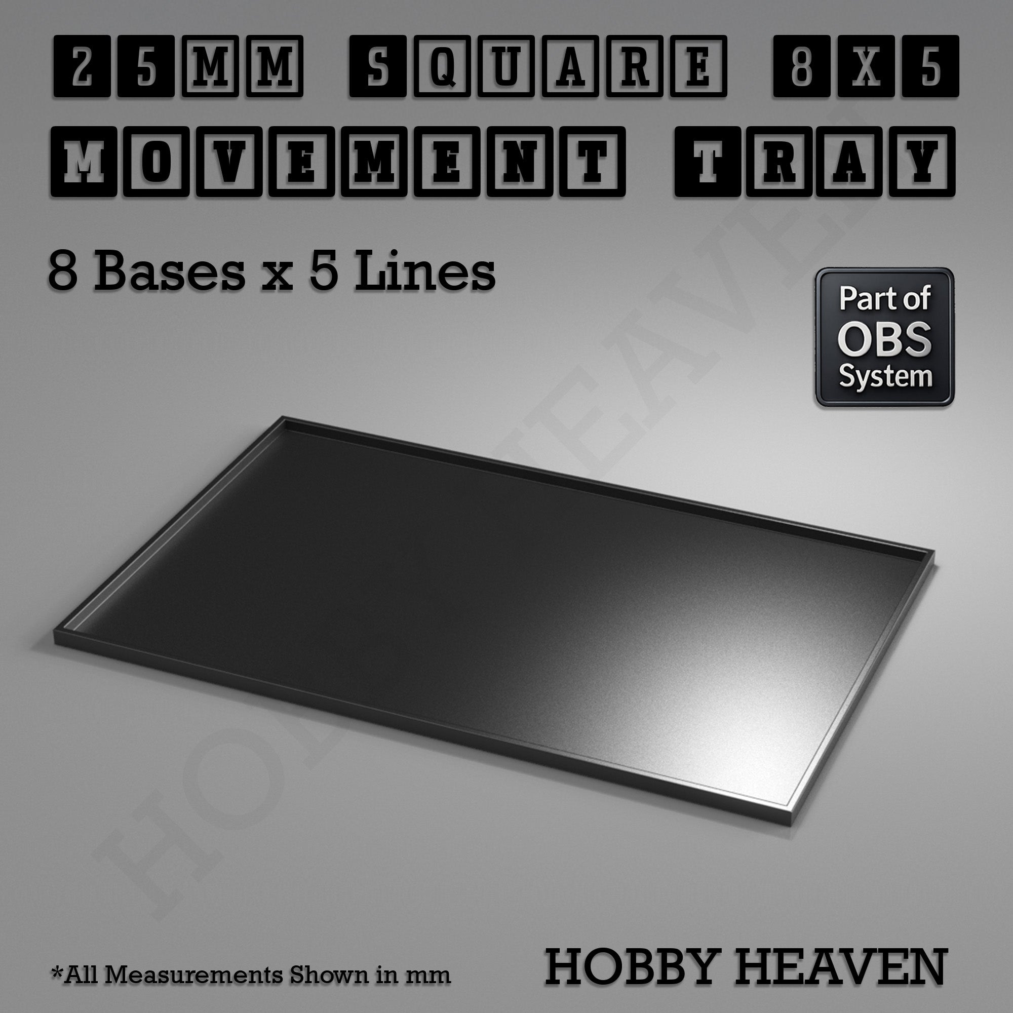 Square Movement Trays | OBS System | 20mm 25mm 30mm 40mm 50mm Bases