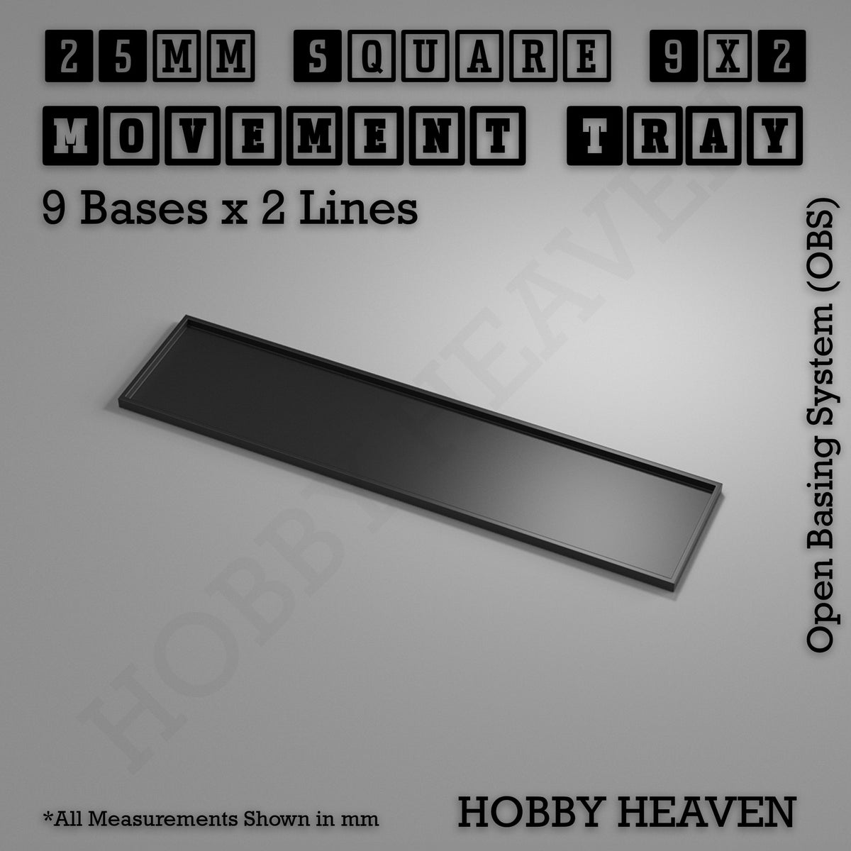 Square Movement Trays | OBS System | 20mm 25mm 30mm 40mm 50mm Bases