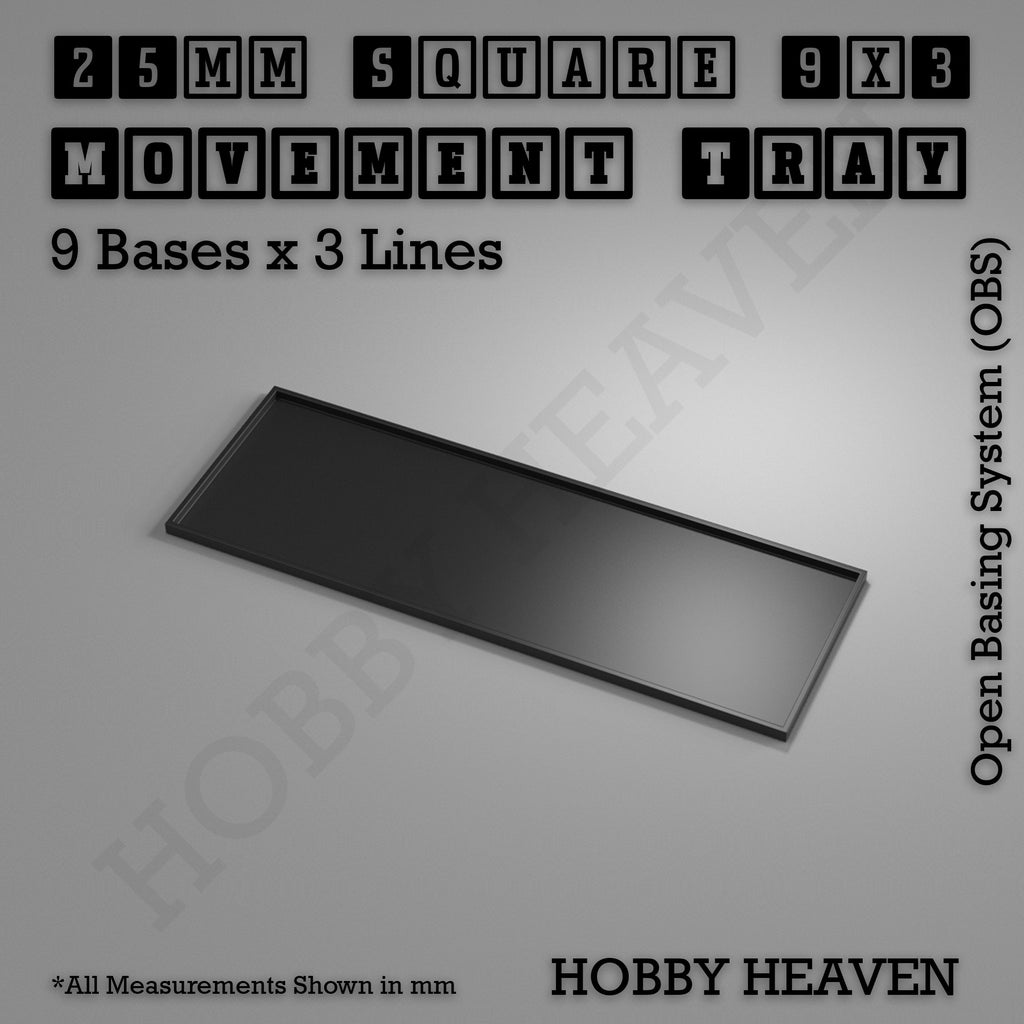 Square Movement Trays | OBS System | 20mm 25mm 30mm 40mm 50mm Bases